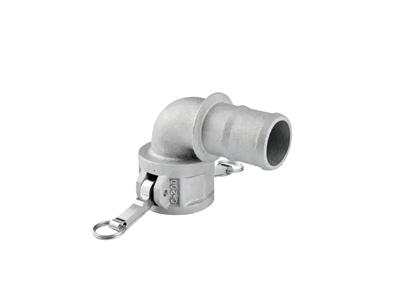 Coupler with 90 degree Hose Shank